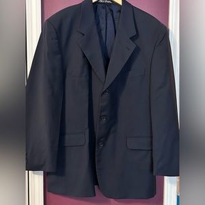 Fenzia Euromoda Navy Blue Sports Coat/Suit Jacket Size 44R